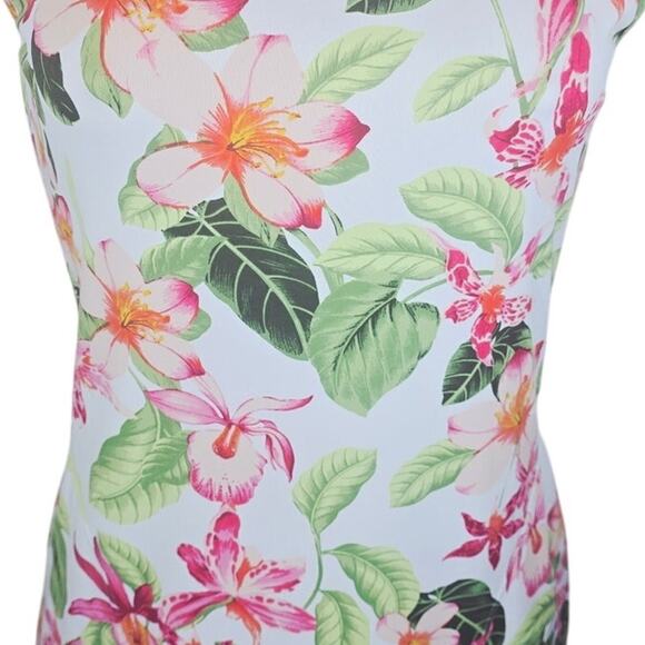 Tommy Bahama Hawiian Floral Ruffle Bottom Pockets Summer Women's Dress XS - Picture 2 of 5
